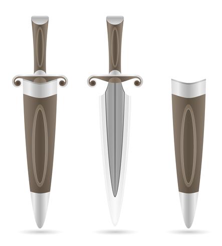 strid dagger medeltida lager vektor illustration