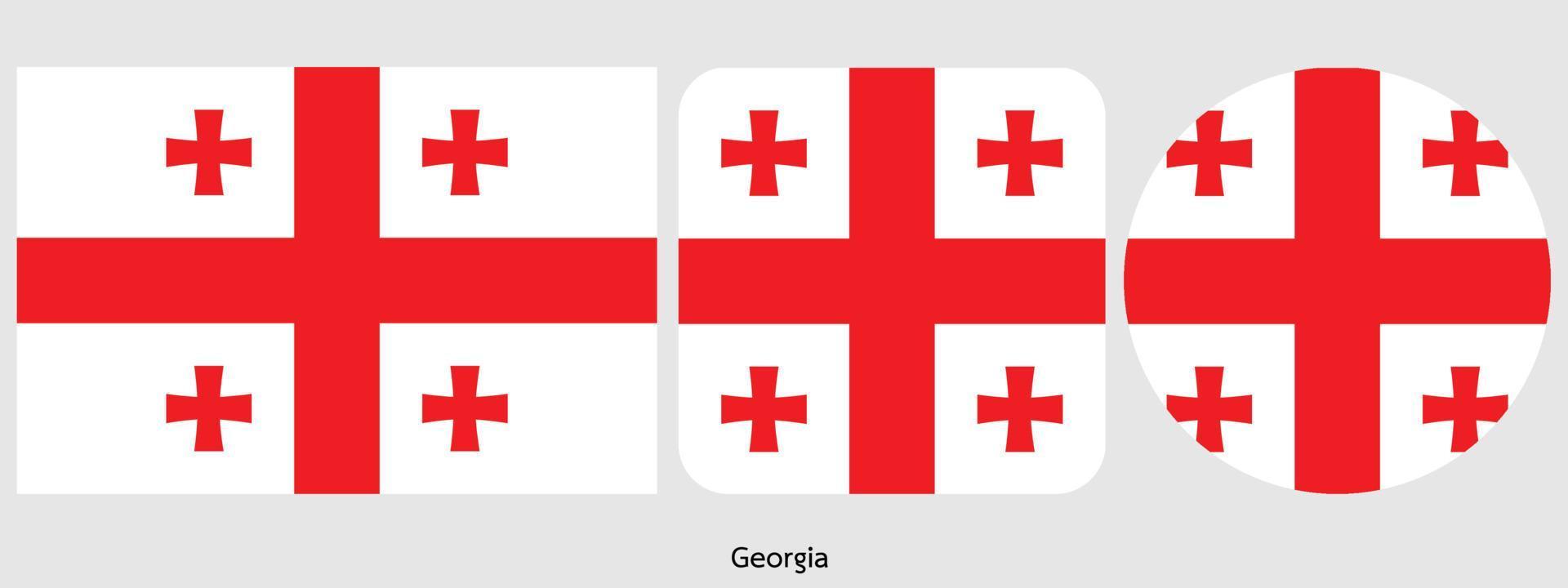 Georgiens flagga, vektorillustration vektor