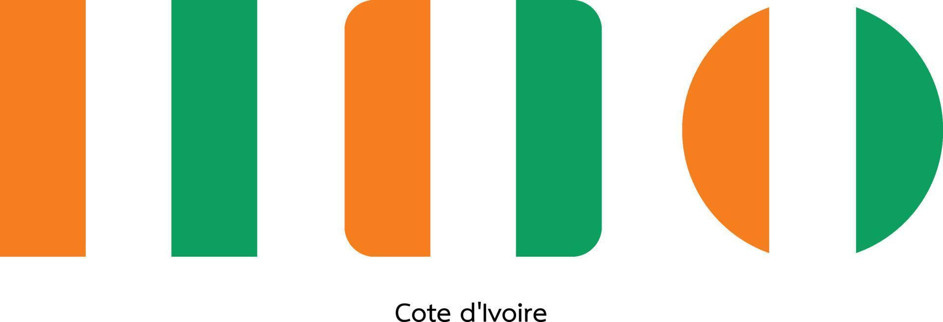 Côte d'lvoire-Flagge, Vektorillustration vektor