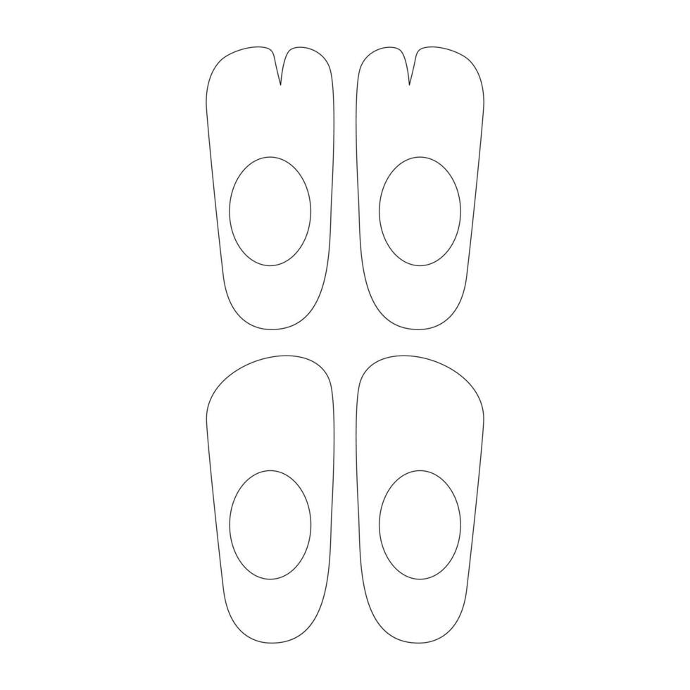 Vorlage versteckt unsere No-Show-Socken Vektor-Illustration flache Skizze Design-Umriss vektor