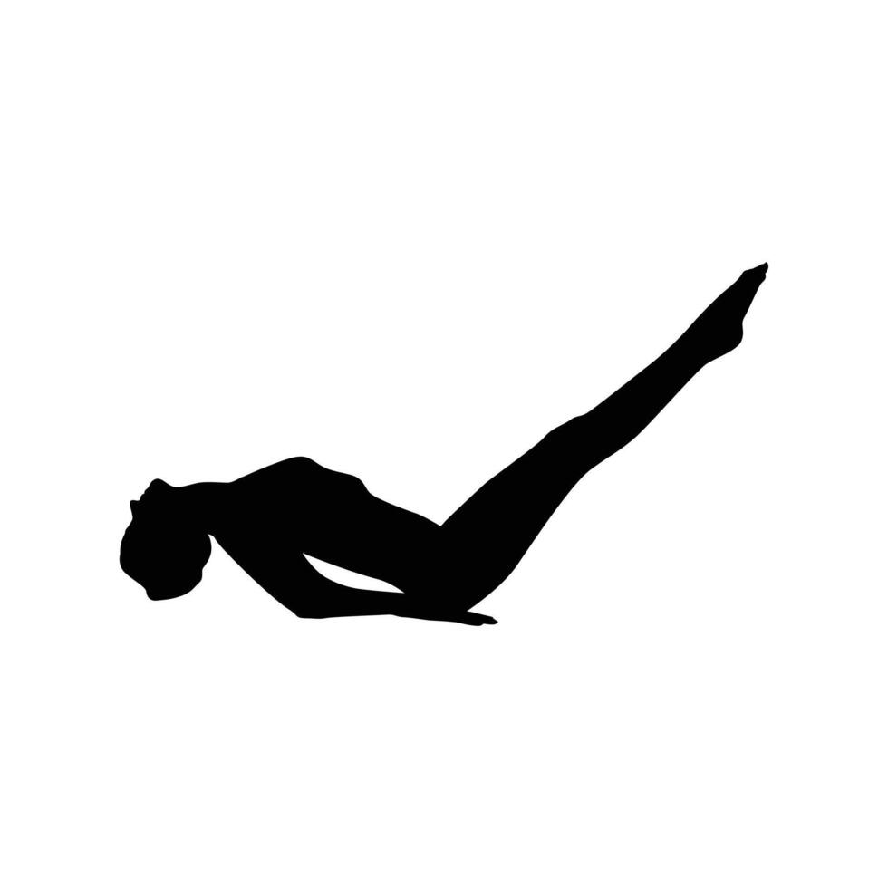 Yoga-Silhouette-Vektor-Illustration schwarz und weiß vektor