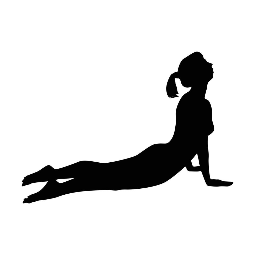 Yoga-Silhouette-Vektor-Illustration schwarz und weiß vektor