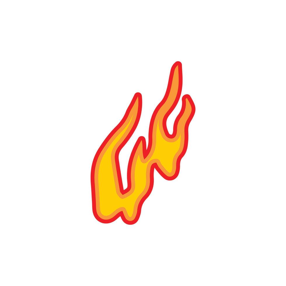 Feuer Flammen Vektor Icons flaches Design