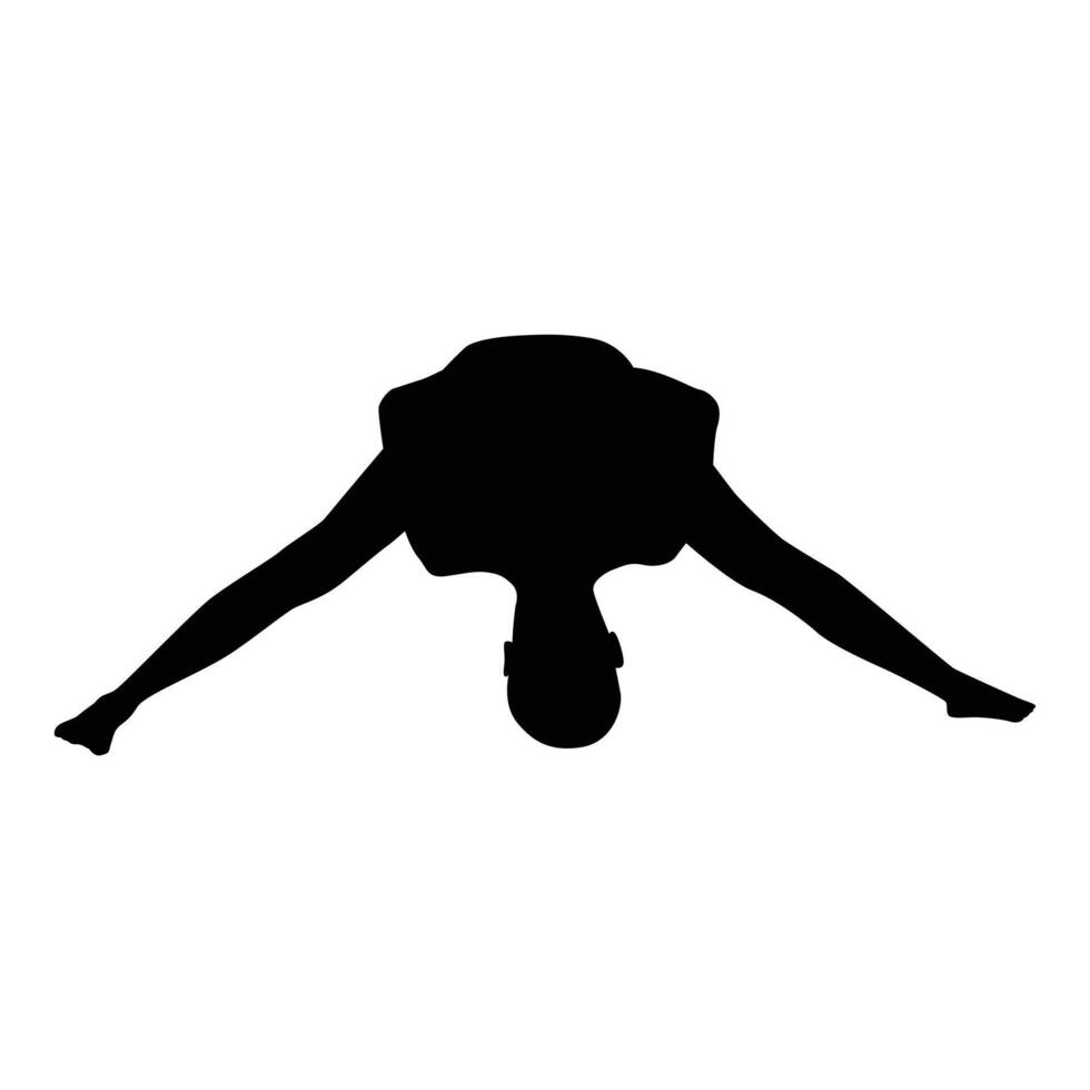 Yoga-Silhouette-Vektor-Illustration schwarz und weiß vektor