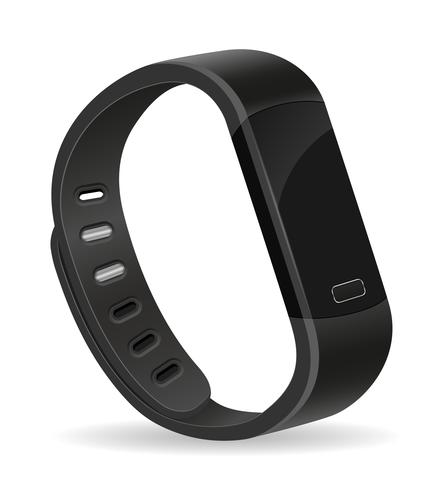 digital smart fitness klocka armband med pekskärm lager vektor illustration