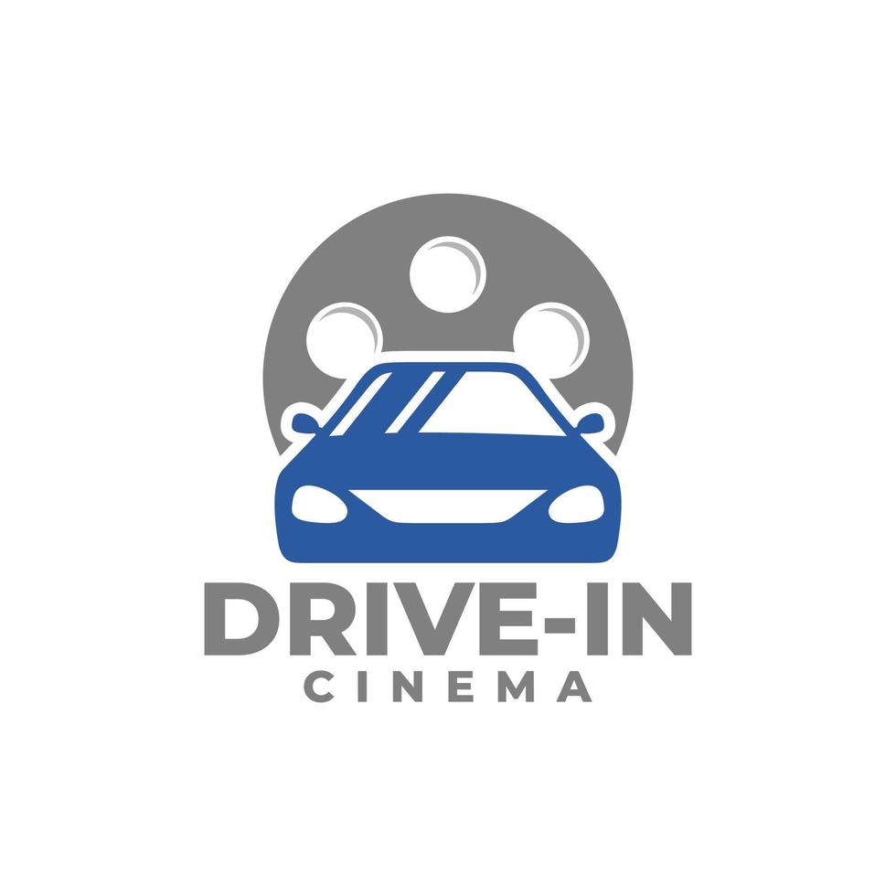 Kino-Drive-In-Logo. Auto-Vektor. vektor