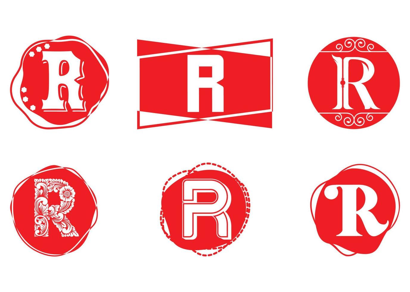 r-Brief-Logo und Symbol-Design-Vorlage vektor