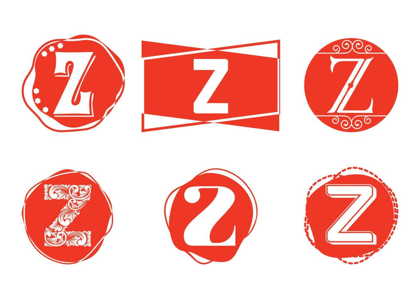 Z-Brief-Logo und Symbol-Design-Vorlage vektor