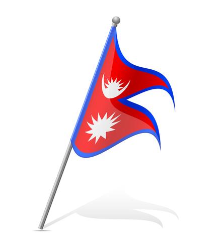 Flagge der Nepal-Vektor-Illustration vektor