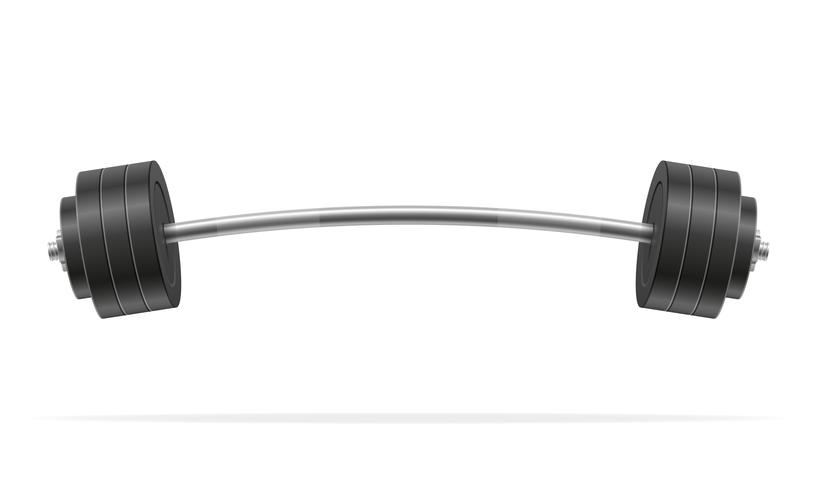 metall barbell för muskelbyggnad i gym vektor illustration