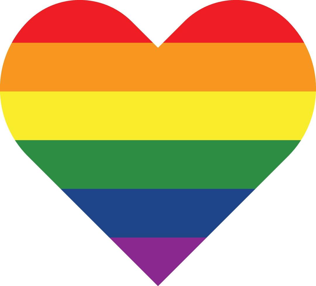 Herzstolz regenbogenfarbener Flaggenhintergrund vektor