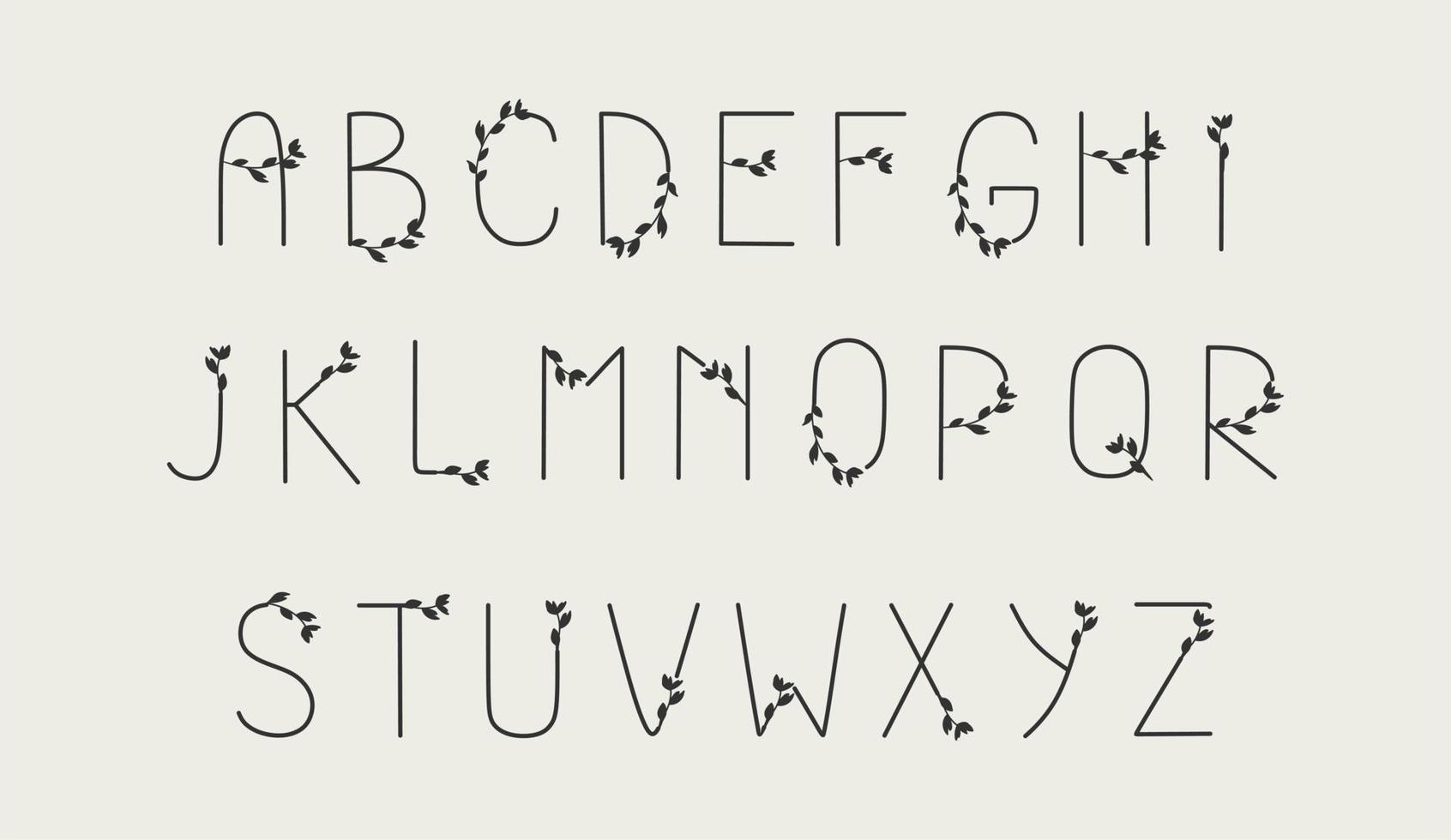 en uppsättning bokstäver isolerade på vitt. typografiska alfabetet för din design logotyp, typsnitt, vykort, bröllopsinbjudan. vektor alfabet