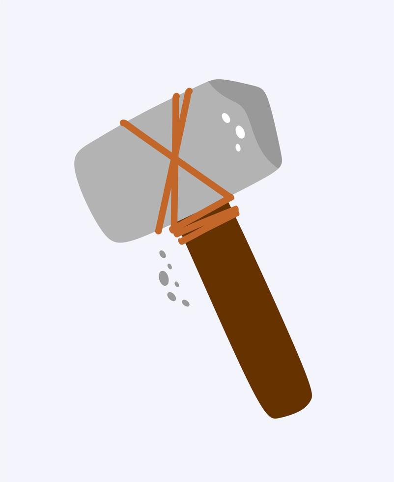 urmänniskans hammare. stenåldern. vektor illustration