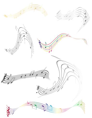 abstrakt musikaliska anteckningar stock vektor illustration