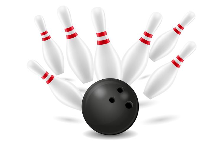 bowlingboll och stift vektor illustration