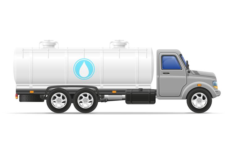 Fracht-LKW mit Tank für den Transport von Flüssigkeiten Vektor-Illustration vektor