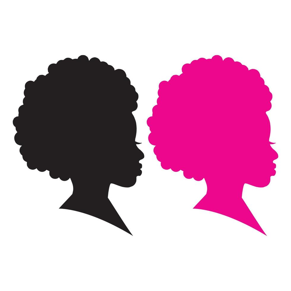 illustration av kvinnlig afro hår ikon vektor