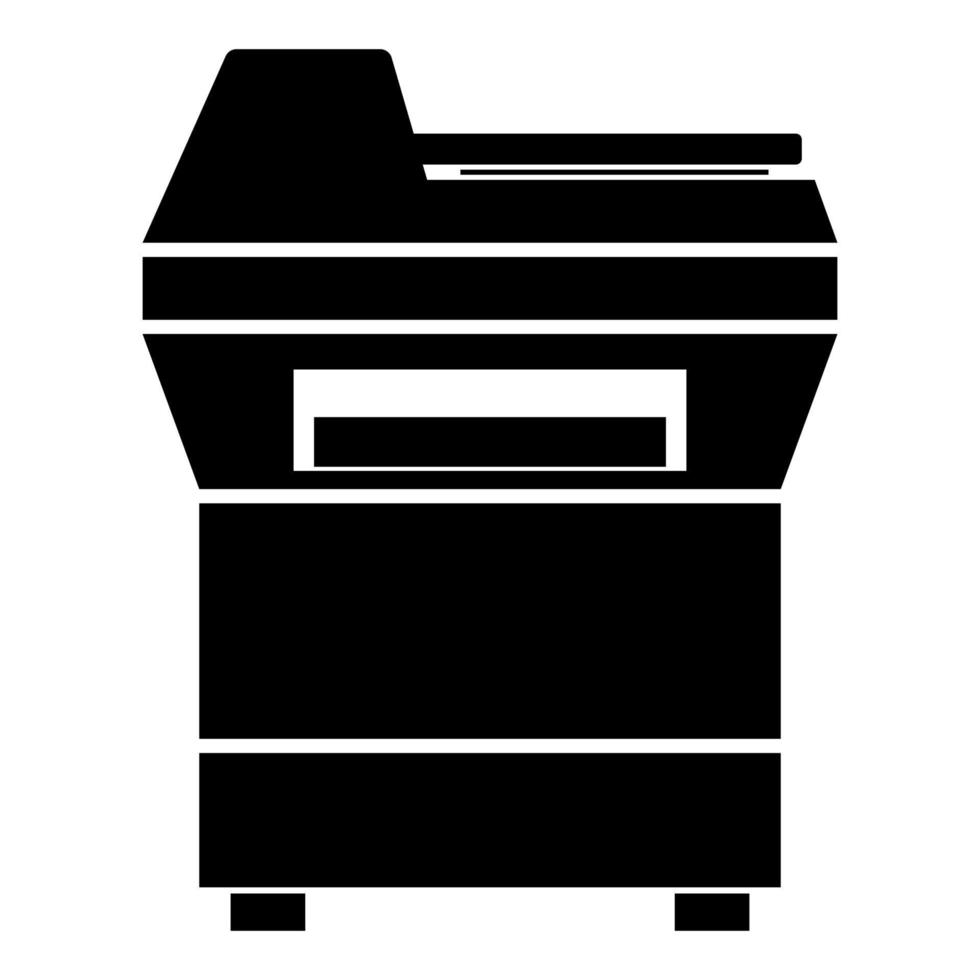 kopia maskin skrivare kopiator för kontor kopiator duplicera utrustning ikon svart färg vektor illustration platt stil bild