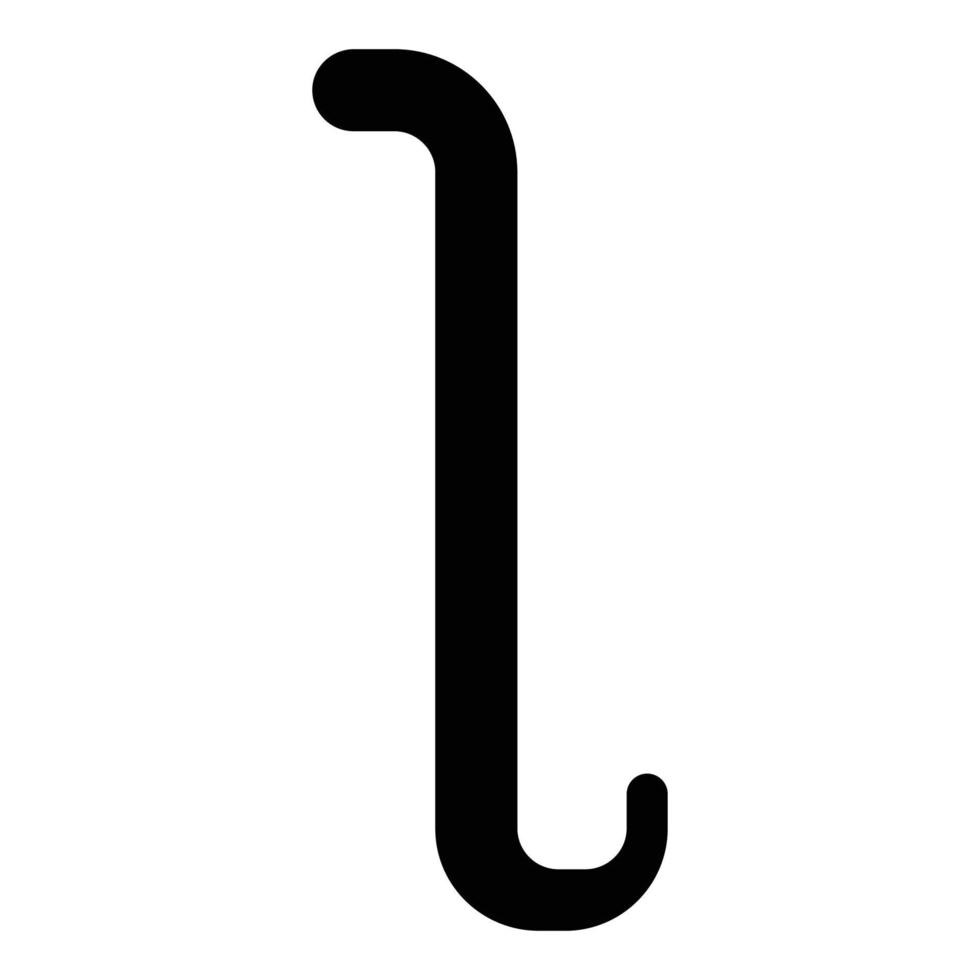 Iota griechisches Symbol kleiner Buchstabe Kleinbuchstaben Schriftart Symbol schwarz Farbe Vektor Illustration flaches Bild