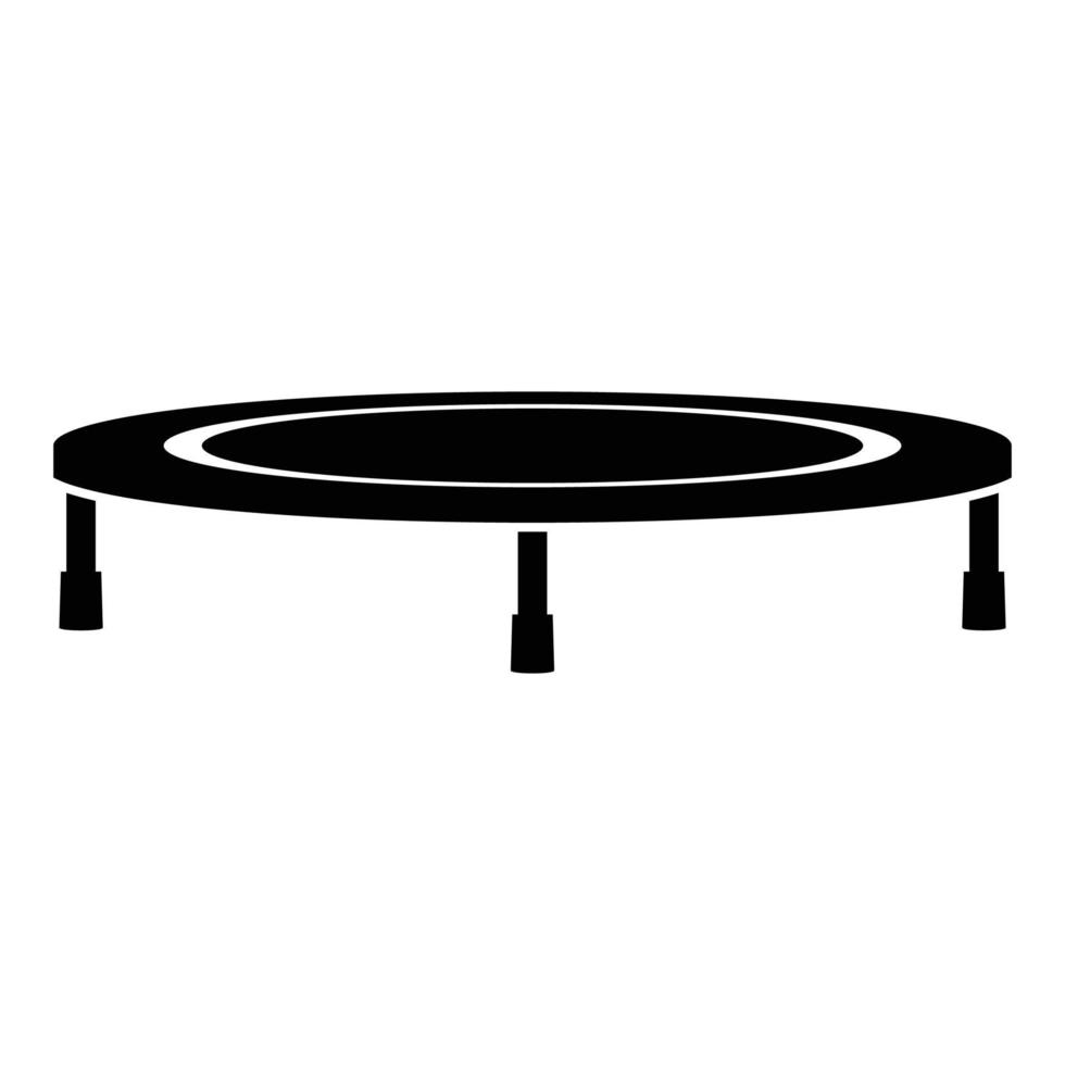 Trampolin springen für Bounce Symbol schwarz Farbe Vektor Illustration Flat Style Image