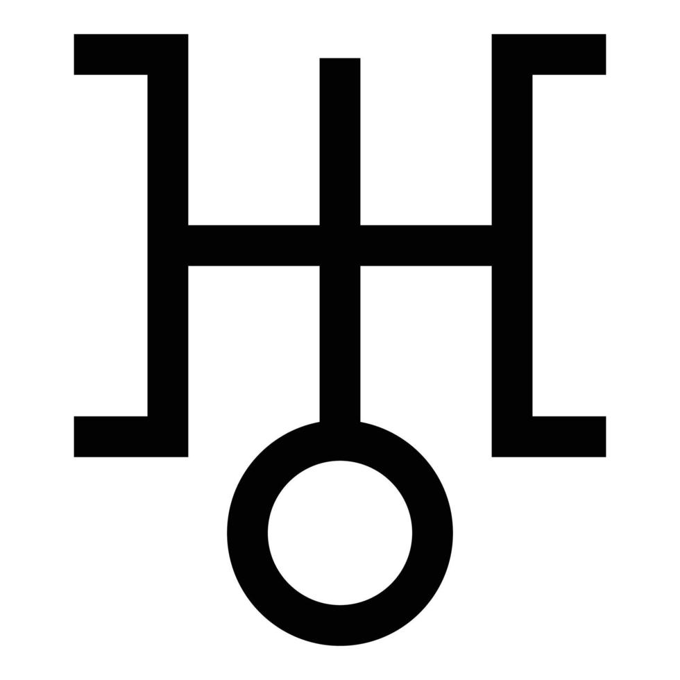 symbol uranus ikon svart färg vektor illustration platt stil bild