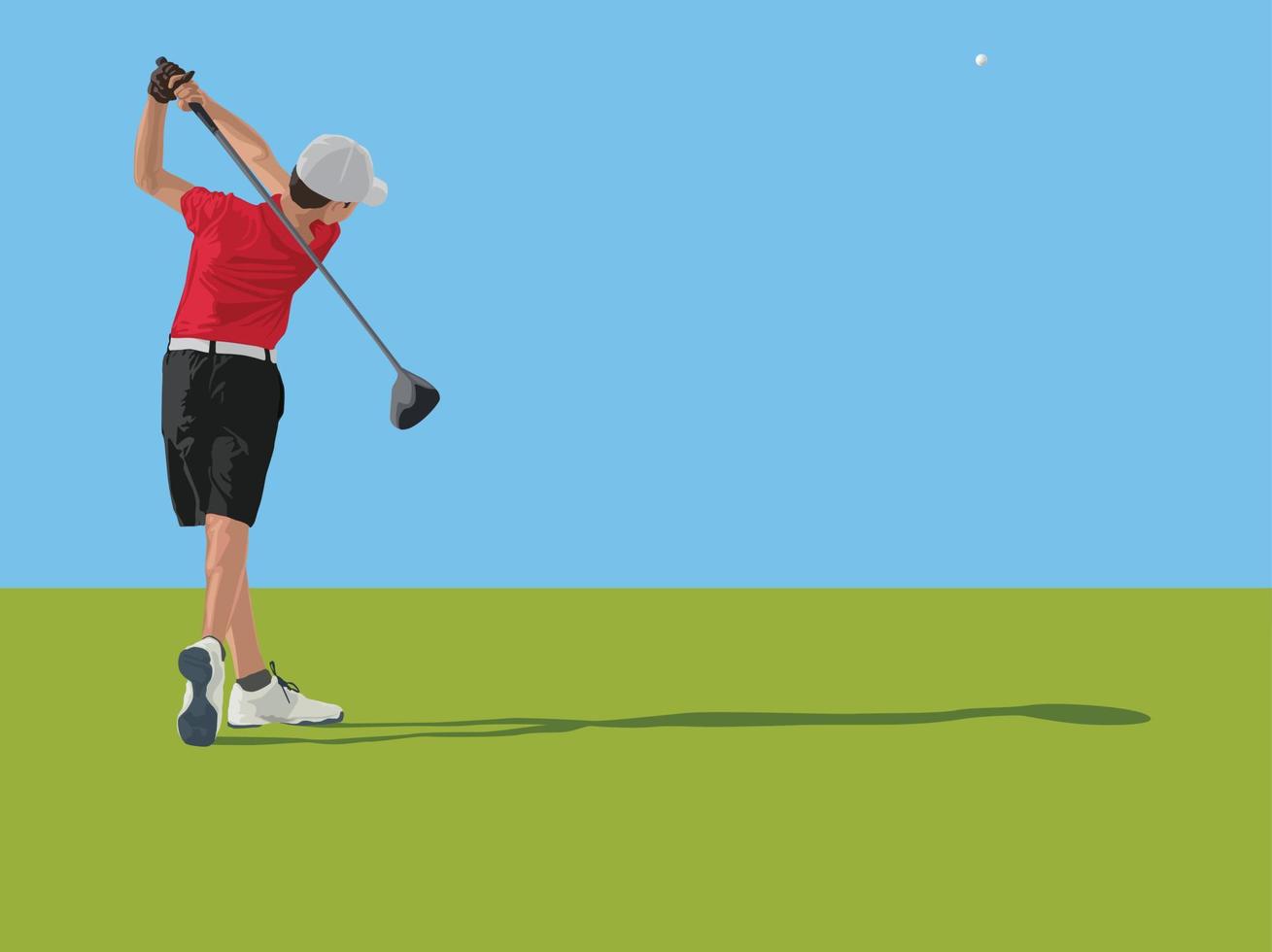 Golfspieler-Illustrationsgrafikvektor vektor