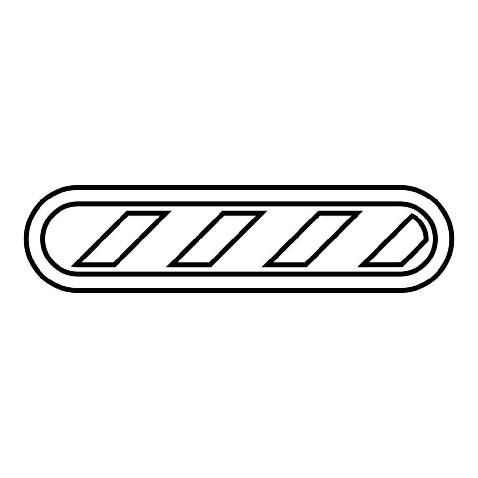 lastningsfältet för framstegsstatusikonen kontur svart färg vektorillustration platt stilbild vektor