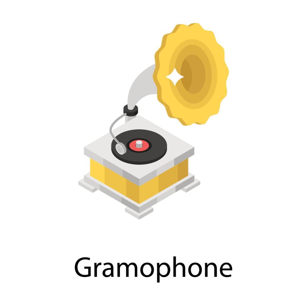 trendige Grammophon-Konzepte vektor