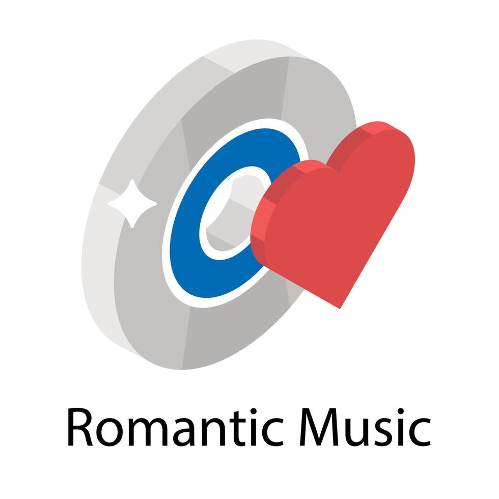 romantiska musikkoncept vektor