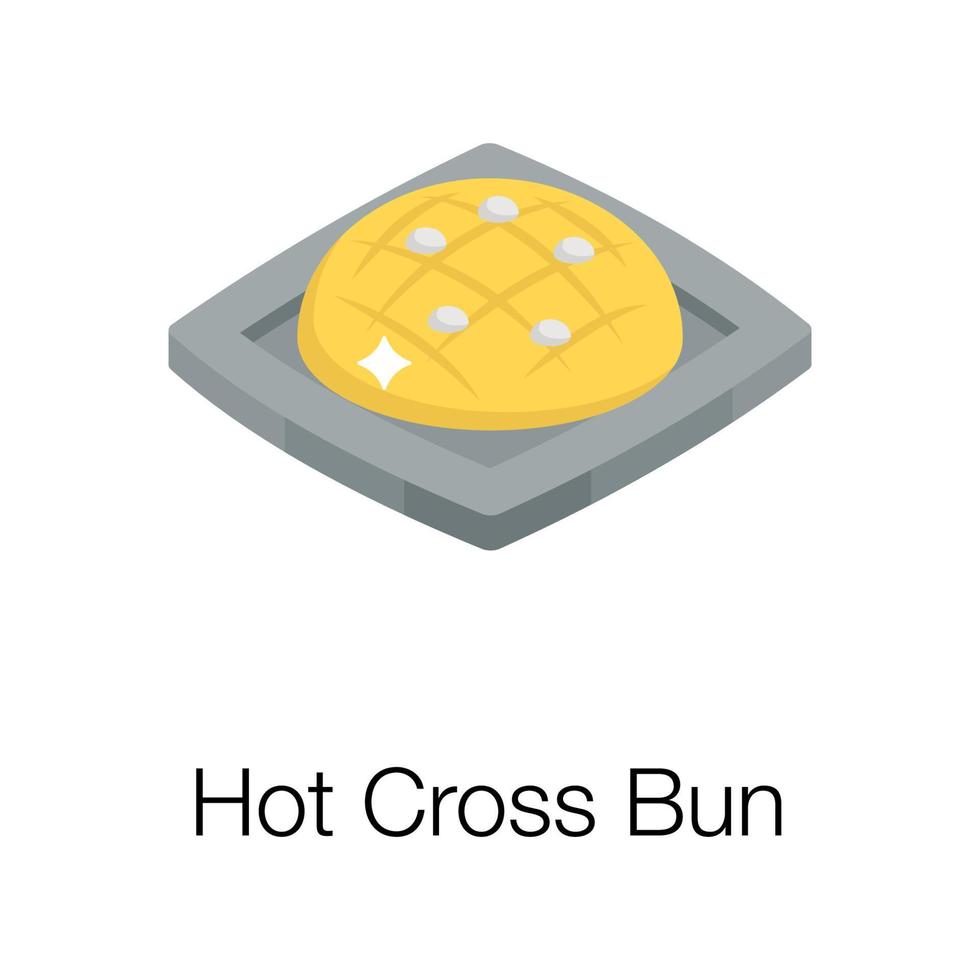 Hot Cross Bun-Konzepte vektor