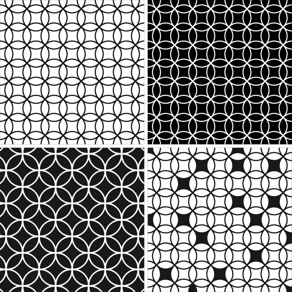 samling av sömlösa geometriska minimalistiska mönster. vektor