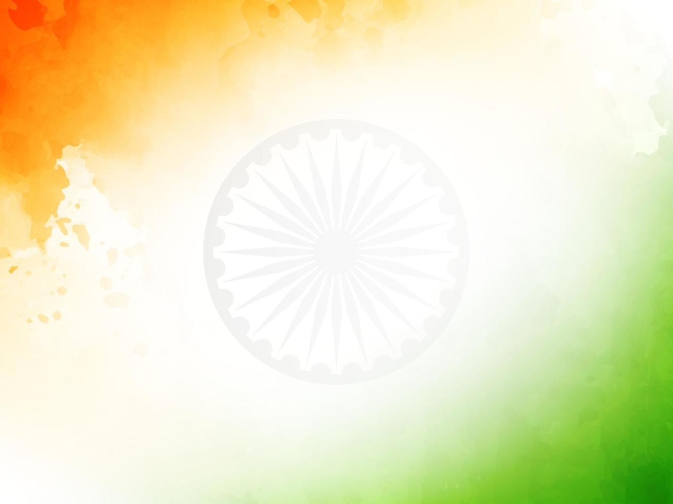 indische flagge thema tag der republik aquarell textur patriotischer hintergrund vektor