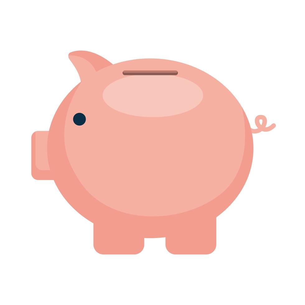 Sparschwein, Sparen oder Anhäufen von Geld vektor