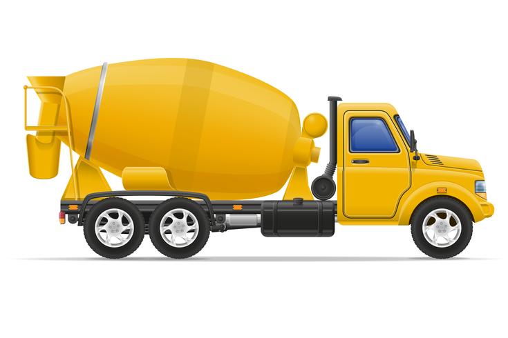 Cargo Truck Betonmischer-Vektor-Illustration vektor