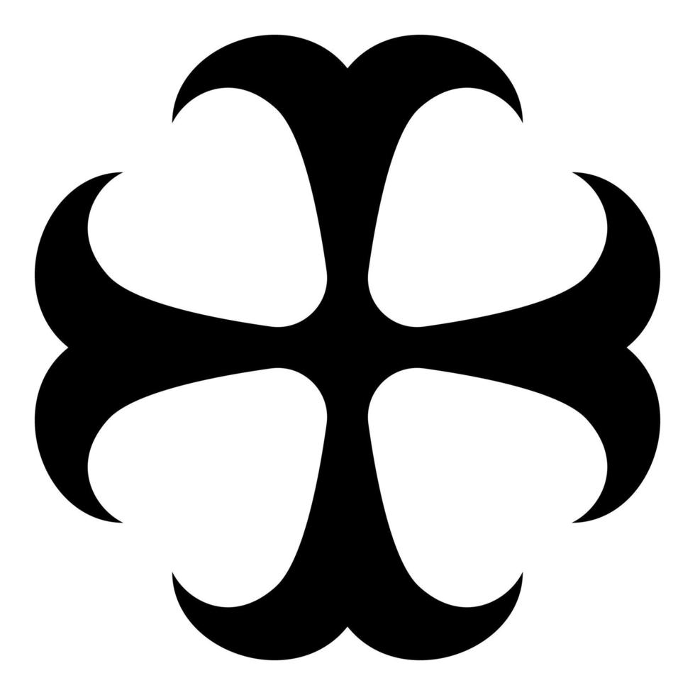 kors monogram dokonstantinovsky symbol för aposteln ankare hopp tecken religiöst kors ikon svart färg vektor illustration platt stil bild