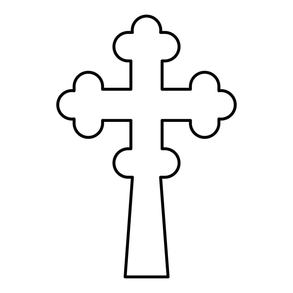 kors trefoil shamrock på kyrkans kupol domical vektor