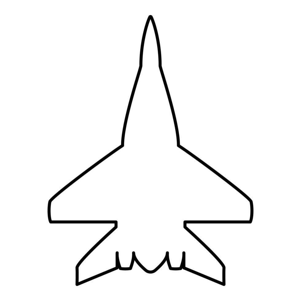 Kampfflugzeug militärisches Kampfflugzeug-Symbol vektor
