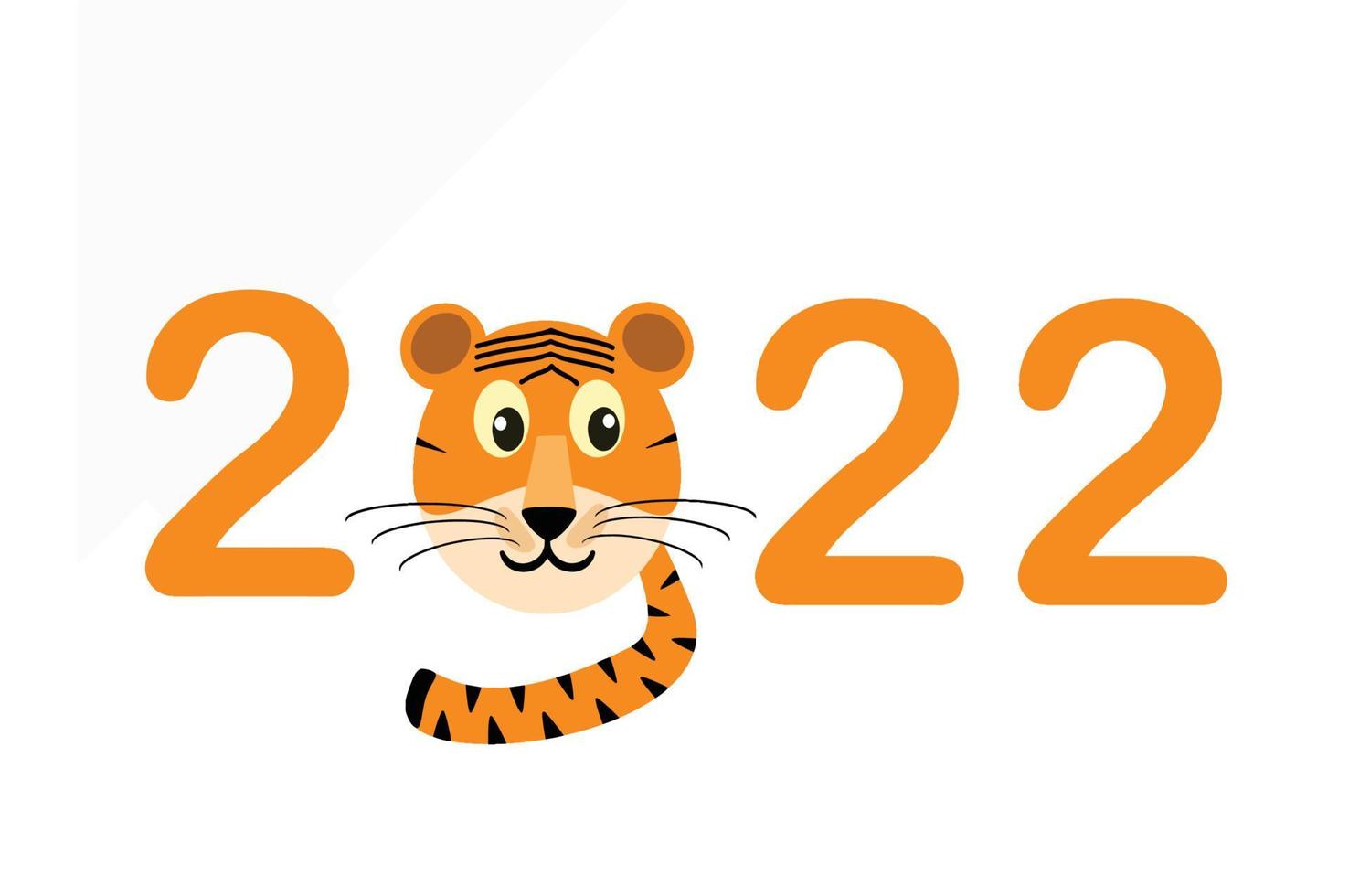 2022 nummer tiger katt djur vild husdjur djurpark maskot seriefigur guld gul orange dekoration prydnad symbol lycklig kinesiskt nyår stjärntecken asiatisk helgdag firande festival fest händelse vektor