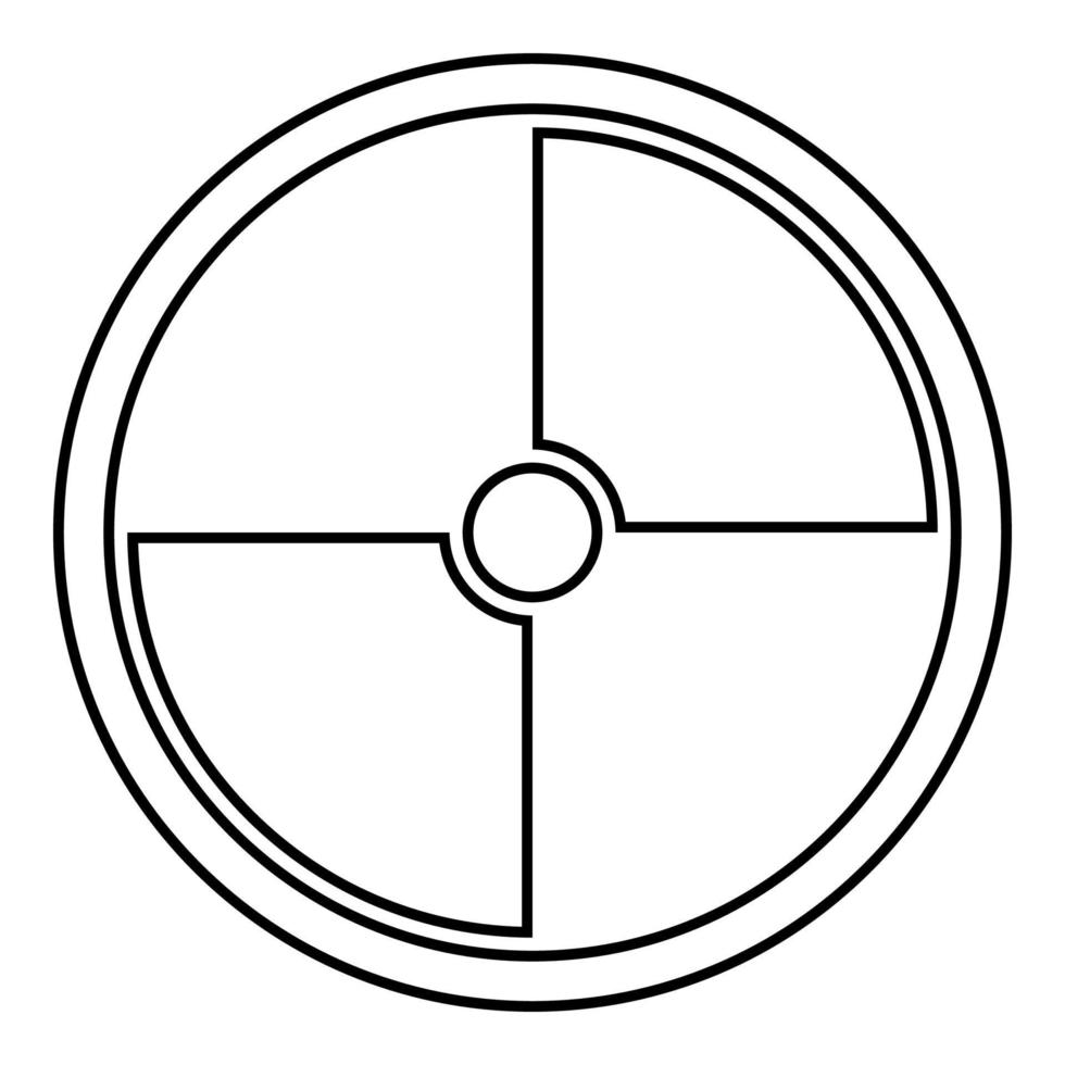 Wikinger-Schild-Symbol schwarzer Farbvektor vektor