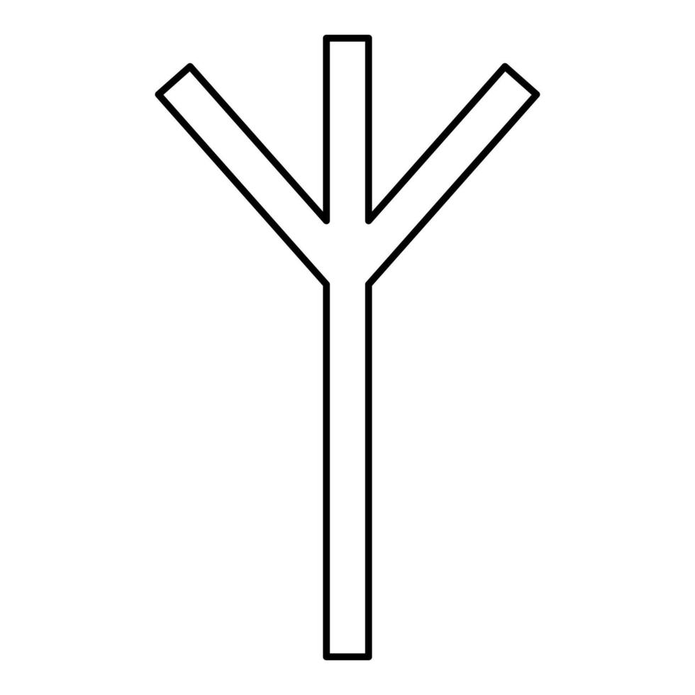 algiz elgiz runa älg vass försvar symbol ikon vektor