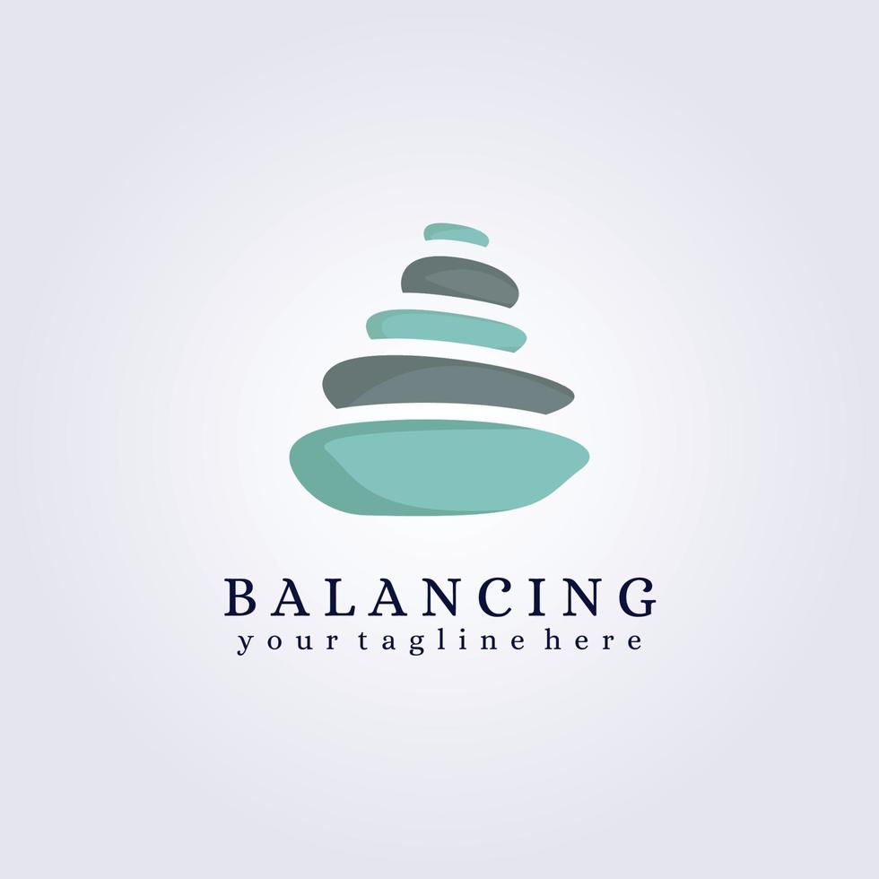 zen sten spa salong logotyp vektor illustration design terapi slappna av