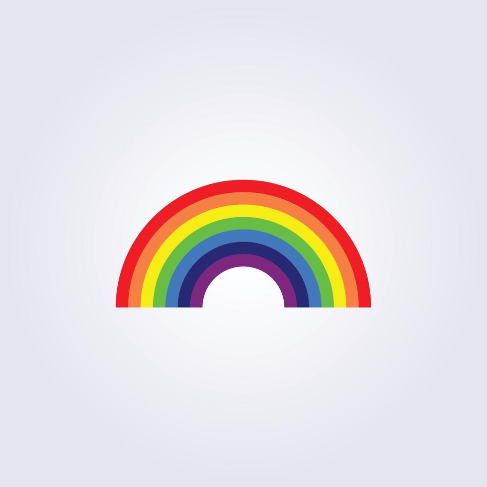 Regenbogen 7 Farbillustration flaches Design Symbol Symbol Logo Vektor Design