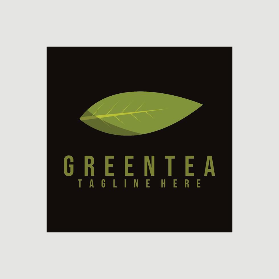 Logo-Vektorillustrationsdesign des grünen Tees vektor