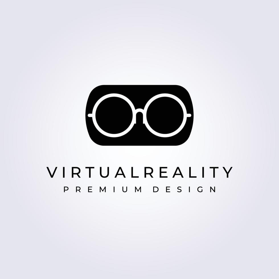 futuristisk, virtuell verklighet logotyp vektor illustration design grafik