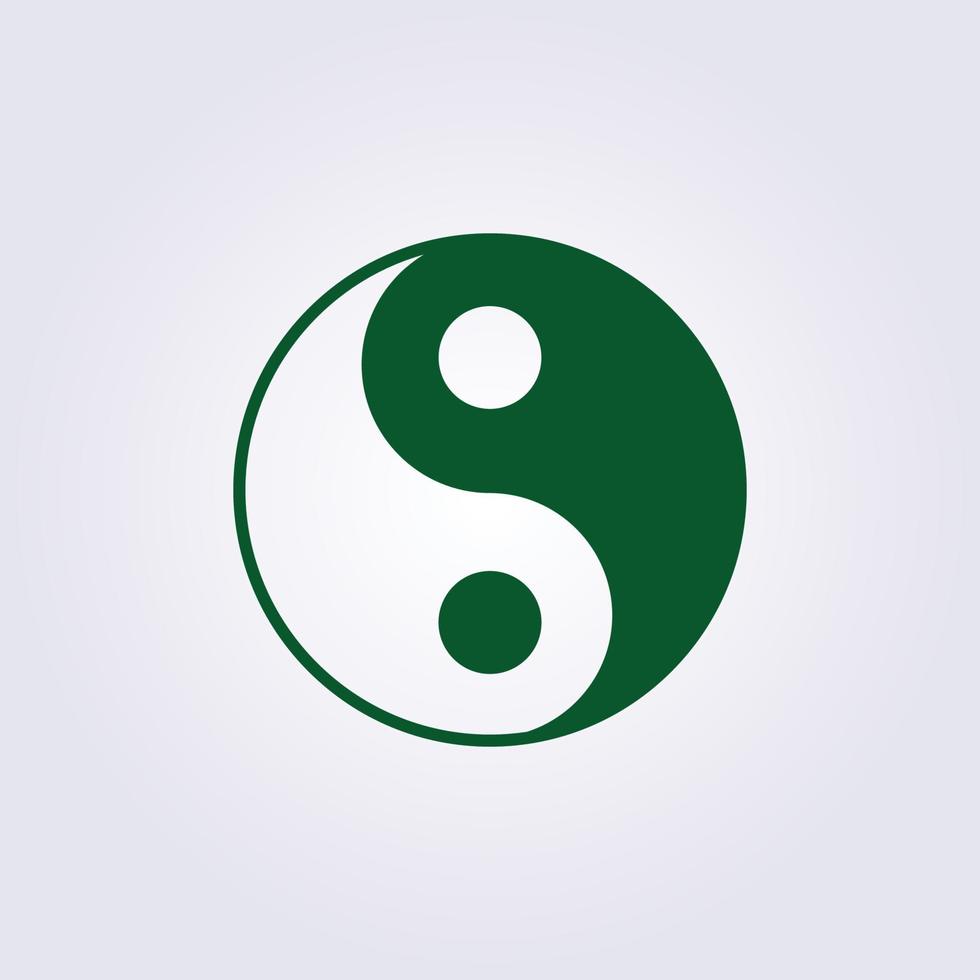 einfaches Yin-Yang-Symbol Symbol Vektor-Illustration Logo-Design vektor
