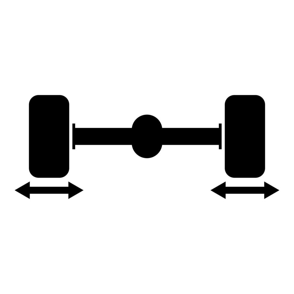 reparieren Sie Autoräder Computer Radwuchtmaschine Symbol schwarz vektor