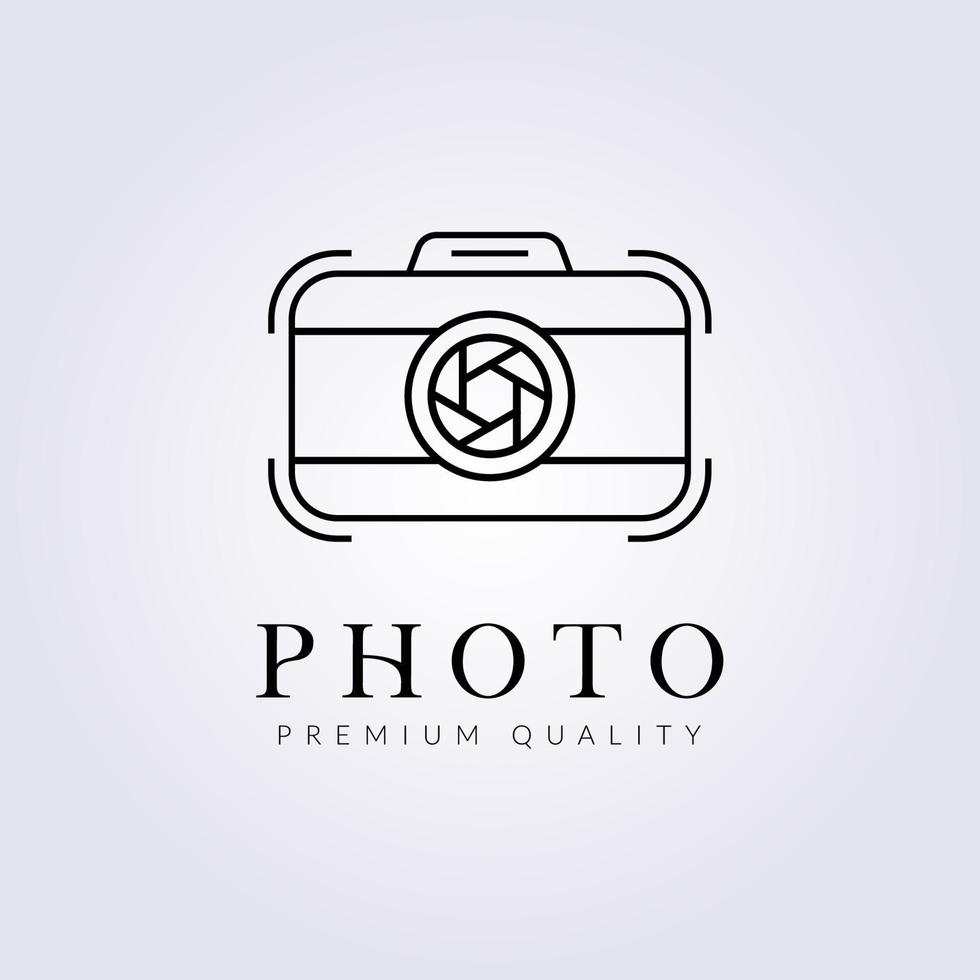 Auslöser Kamera Foto Logo Vektor Illustration Design einfache Linie minimalistisch modern