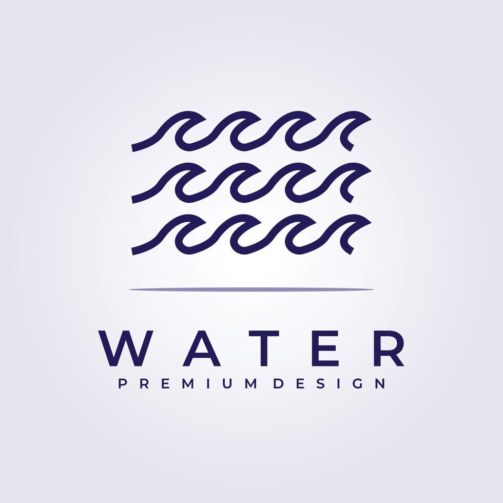 welle wasser ozean fluss logo symbol symbol zeichen element label vektor illustration design einfach linie monoline einfach minimal