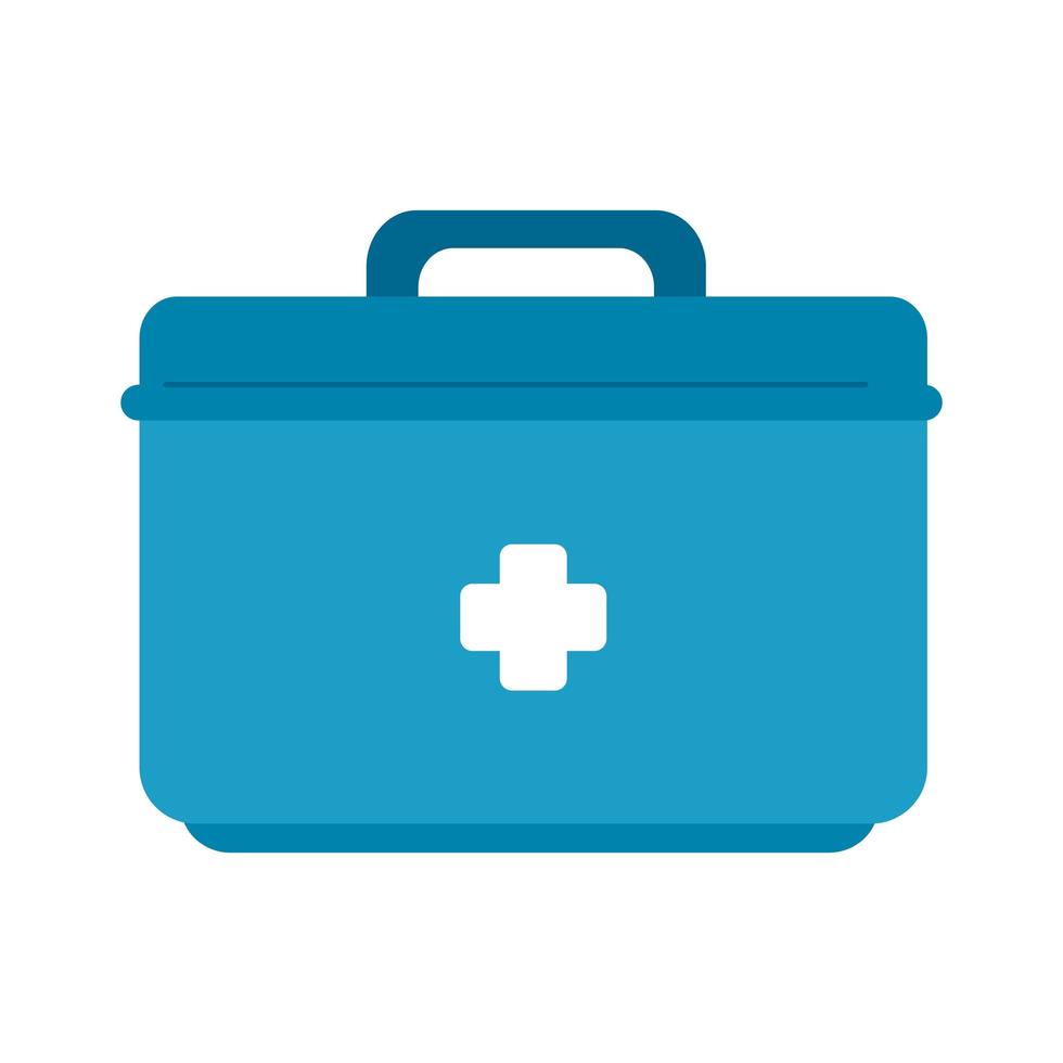Erste-Hilfe-Kit auf weißem Hintergrund, Gesundheit, Hilfe und medizinisches Konzept vektor