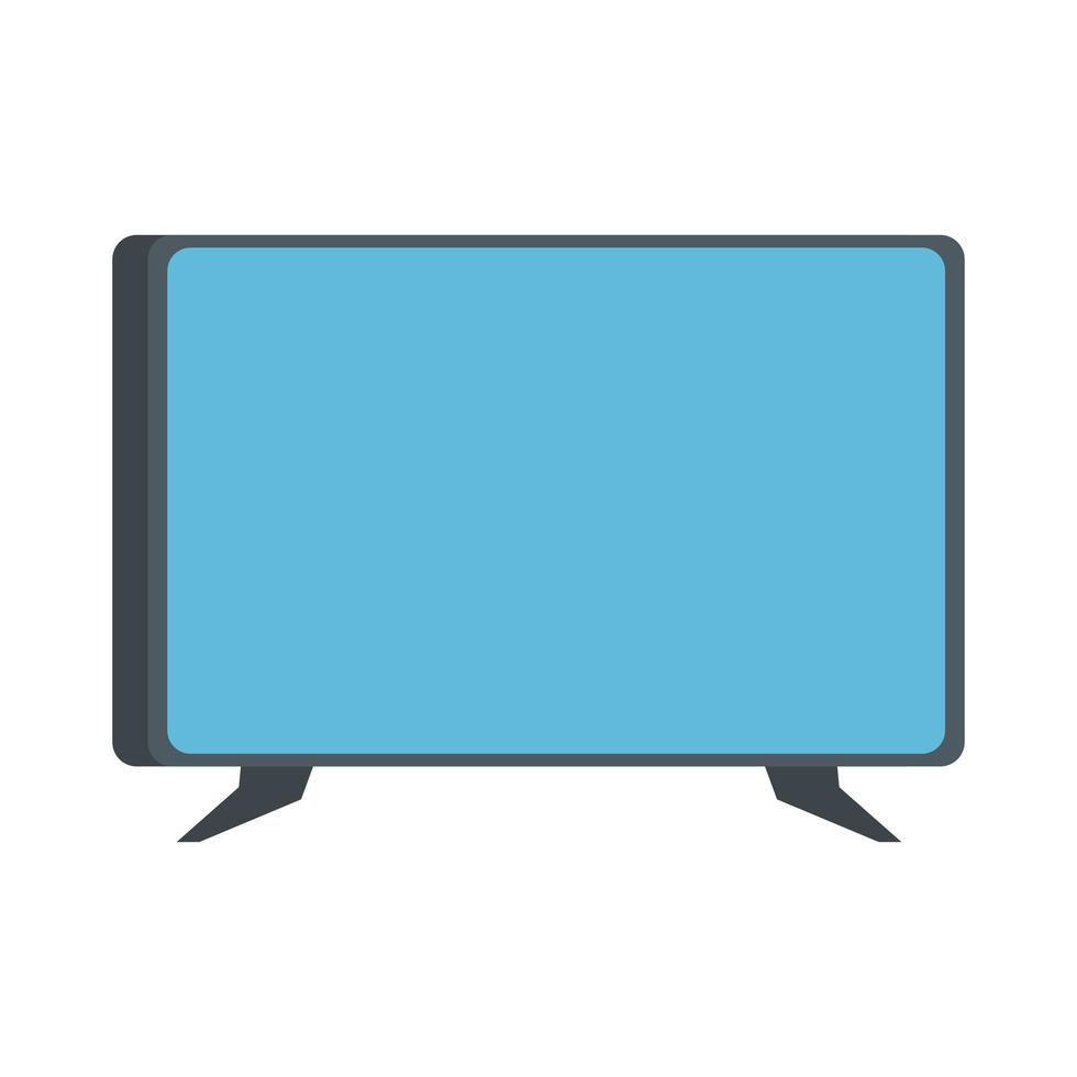 tv på vit bakgrund, tv-symbol vektor